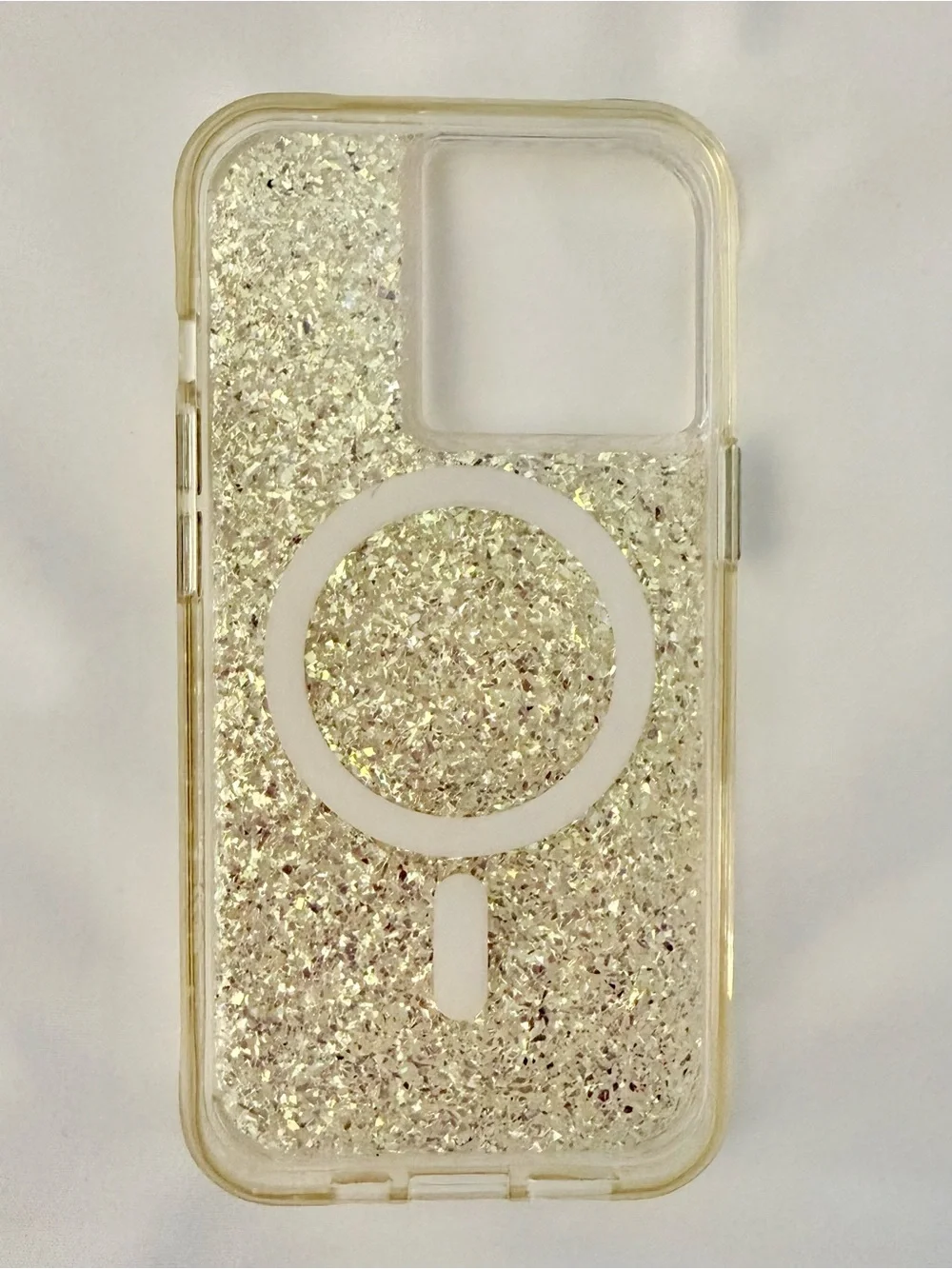 case-mate Clear Iridescent Glitter MagSafe iPhone 13 Pro Case - Sparkling Silver